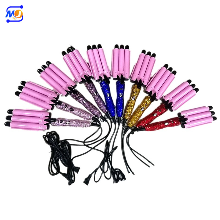 Zkagile Barrel Hair Curler Waver Fast Heating Triple Barrel Hair Curling Iron Hair Curler