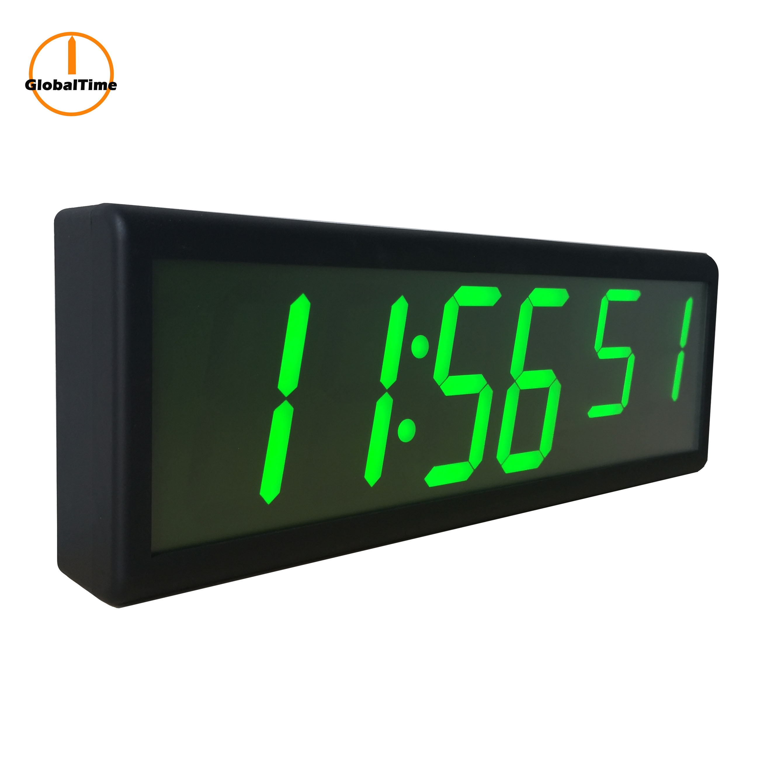 IP Based Clocks, NTP Synchronized, 4" x 6 Digit, Plastic Case