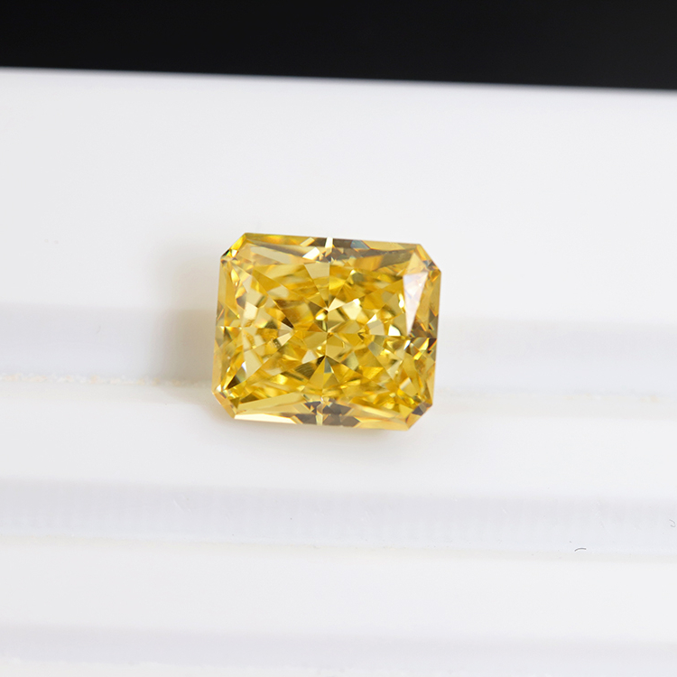 Wholesale 5a quality loose gemstone new product ice flower cut yellow color cz stone cubic zirconia