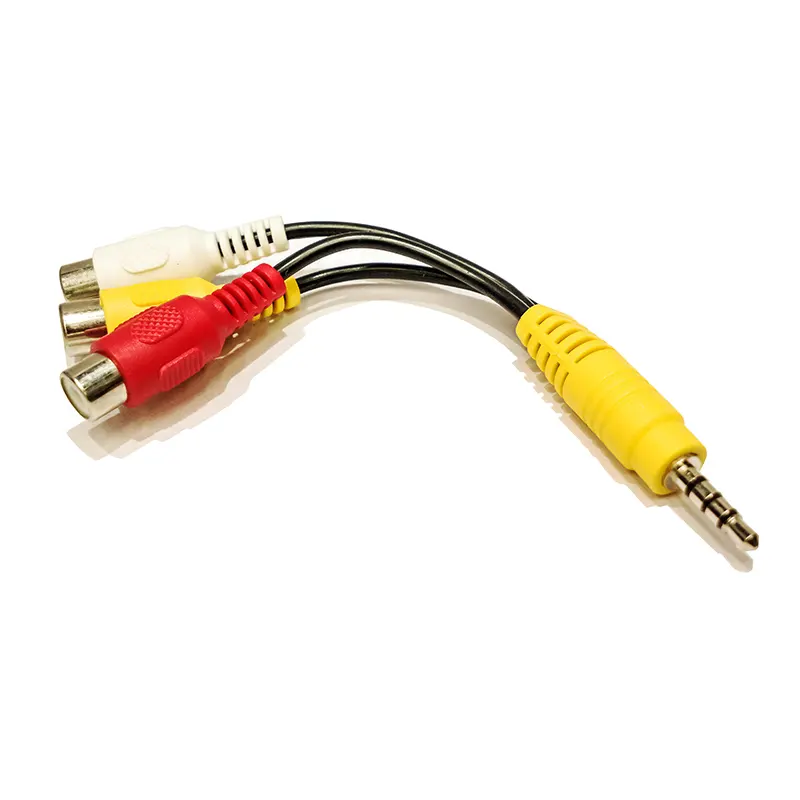 Customized Direct Sales AV Cable 3.5mm Jack To 3RCA Female Audio Cable For TV Box Stereo To RCA Cable