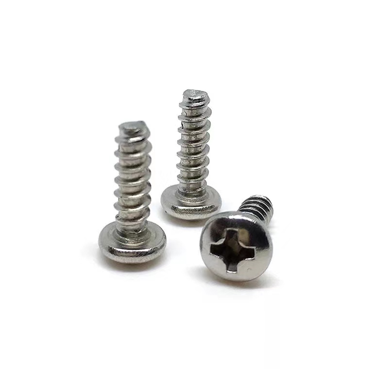 M1.4 M1.7 M2 M 2.3 Pot cross concave head steel nickel-plated self tapping thread forming screws for plastics