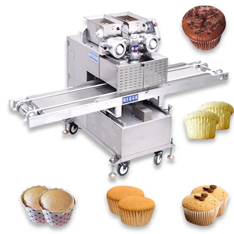 Muffin round cup cake forming machine commercial cupcake maker with different baking trays for making a variety of foods