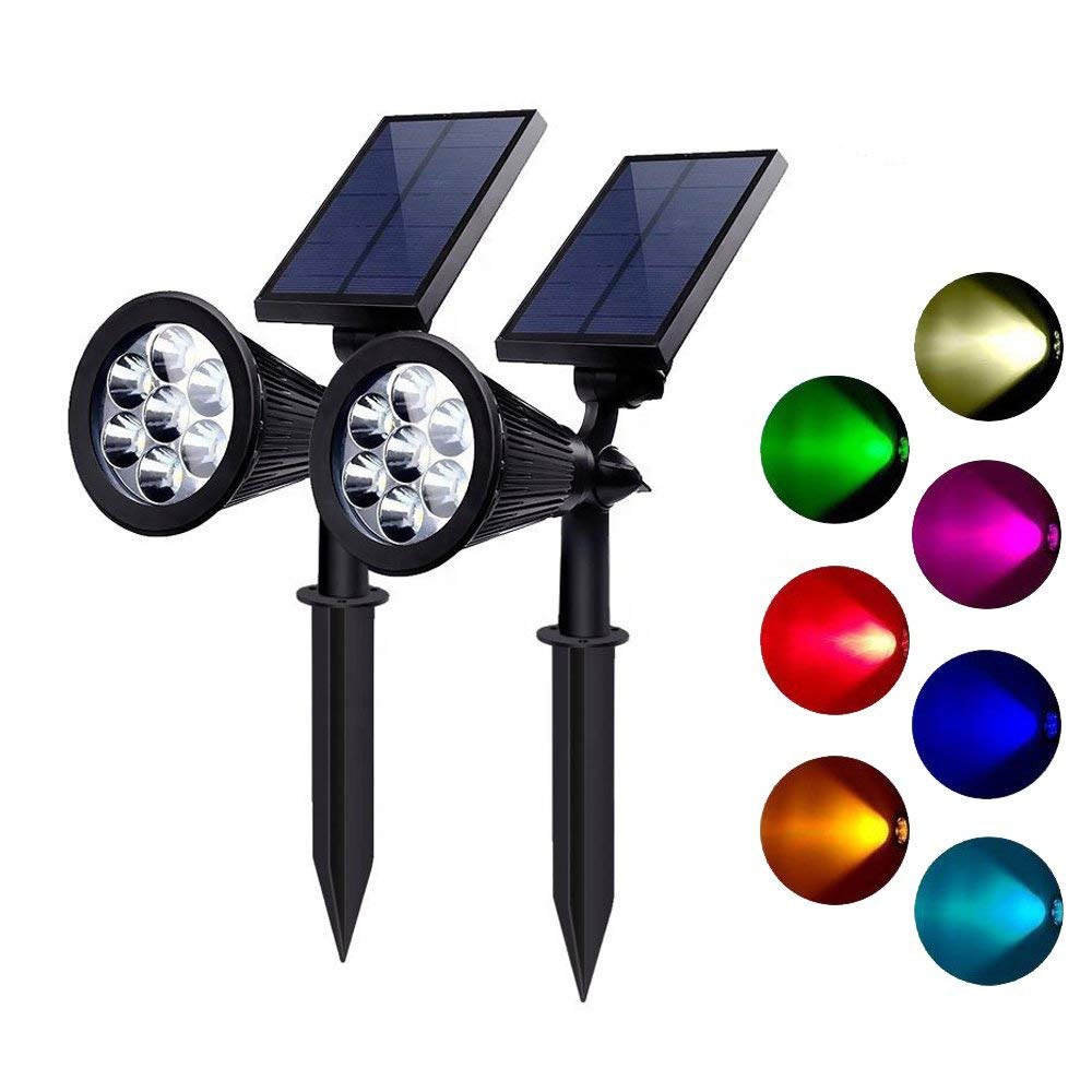 Лидер продаж на Amazon, садовая светодиодная уличная лампа RGB, солнечный светильник для двора