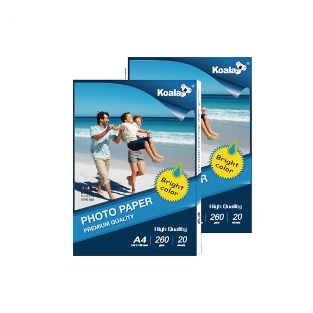 Koala premium 260g струйная Водонепроницаемая глянцевая фотобумага A4