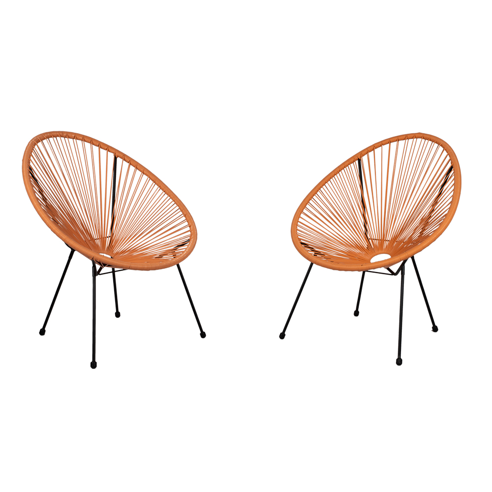 Оптовая продажа, стальное плетеное кресло-качалка для внутреннего дворика Acapulco Papasan, ротанговая мебель для улицы, кресло-качалка Acapulco