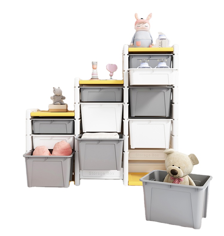 Plastic storage shelves store shelf of kids toys storage rack with multifunctional storage rack in kids hanging shelf