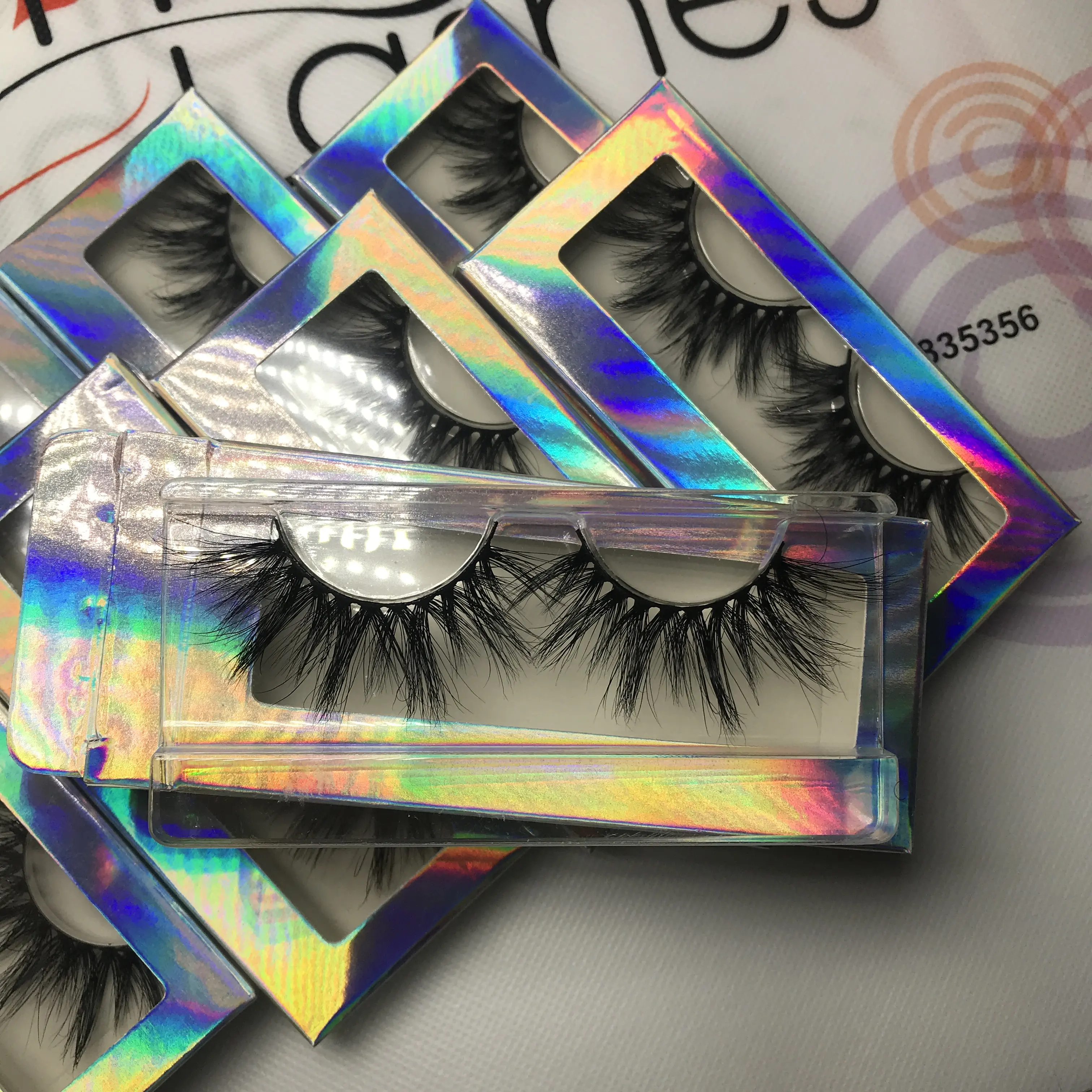 Maynice 25mm mink lashes 25mm siberian mink eyelashes 100% 3d mink eyelashes vendor with free packaging box