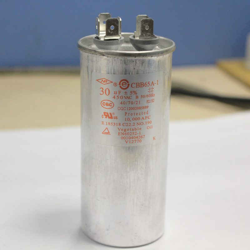 CBB65A-1 AC Металлизированный пленочный конденсатор с алюминиевой крышкой, излишки под высоким напряжением, маска для лица, электрические конденсаторы 30 мкФ