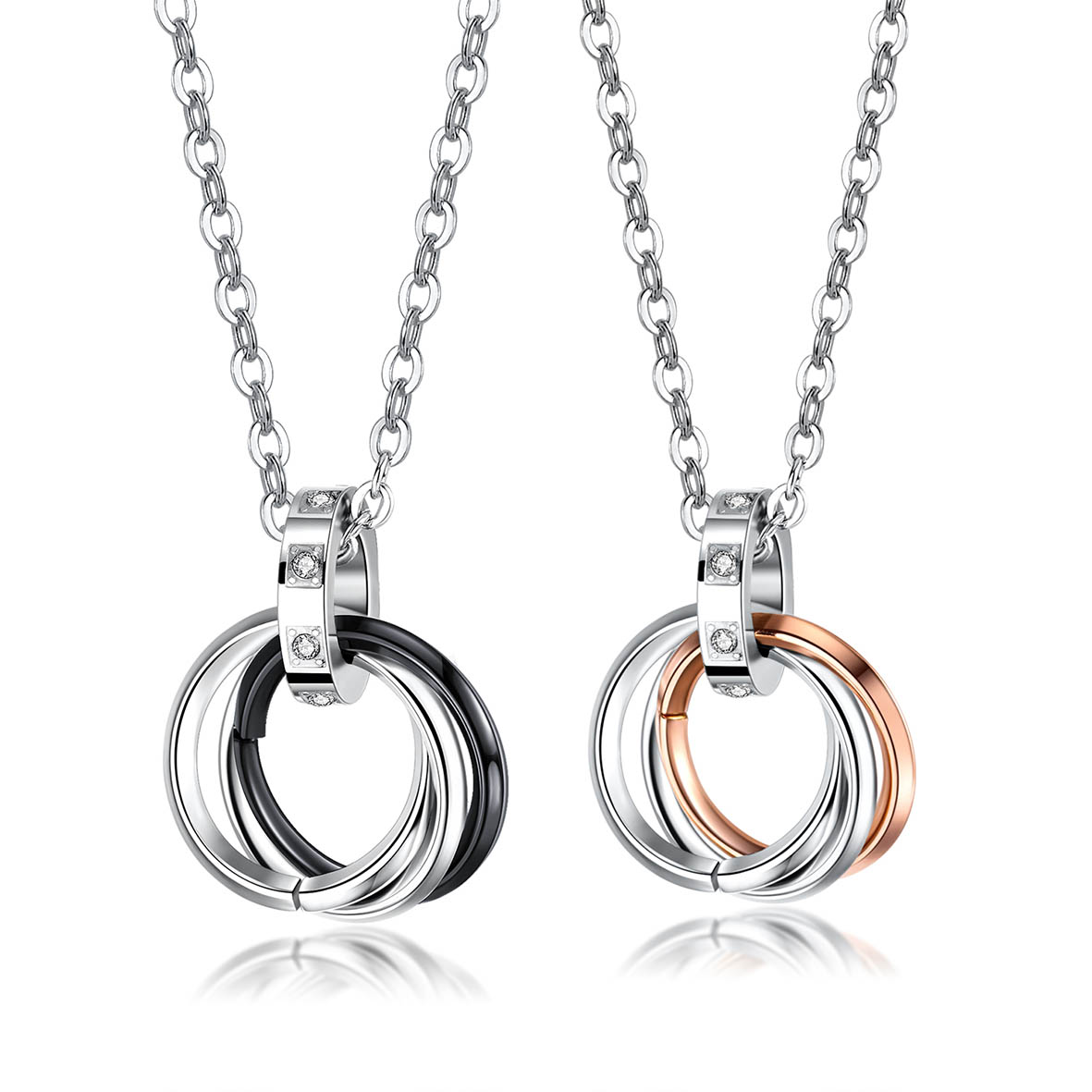 Wholesale New Design Stainless Steel Pendant Jewelry Stainless Steel Triple Ring Pendant