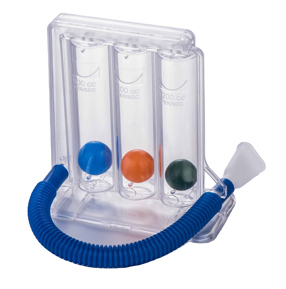 Three Ball Incentive Spirometer for lung function Respiratory exercise