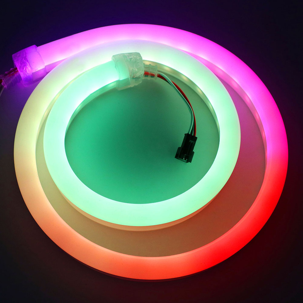 Оптовая Продажа rgb неоновые огни 360 градусов rgb неоновые гибкие полосы