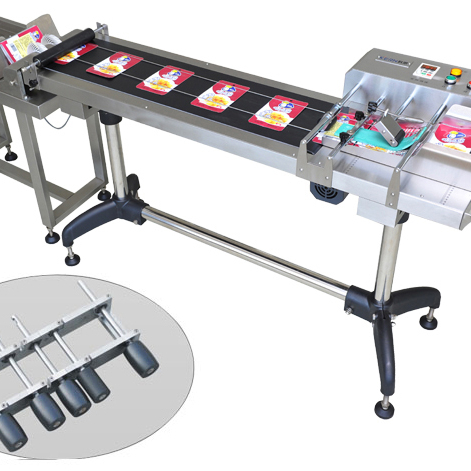 automatic high quality Speed Feeder conveyor pouch counting Inkjet Coding paging stickers labeling system machine finishing bags