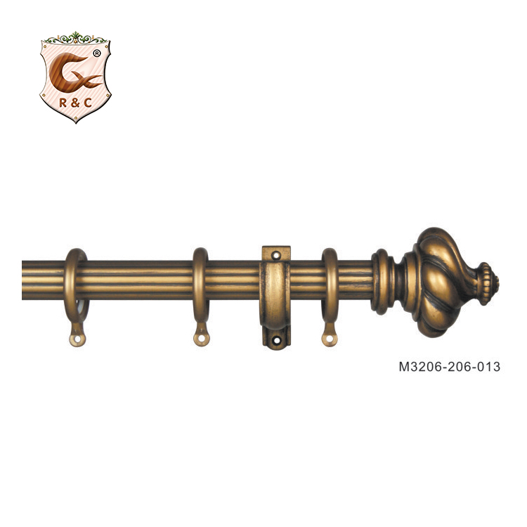 Античный деревянный reeded карниз для штор в комплекте