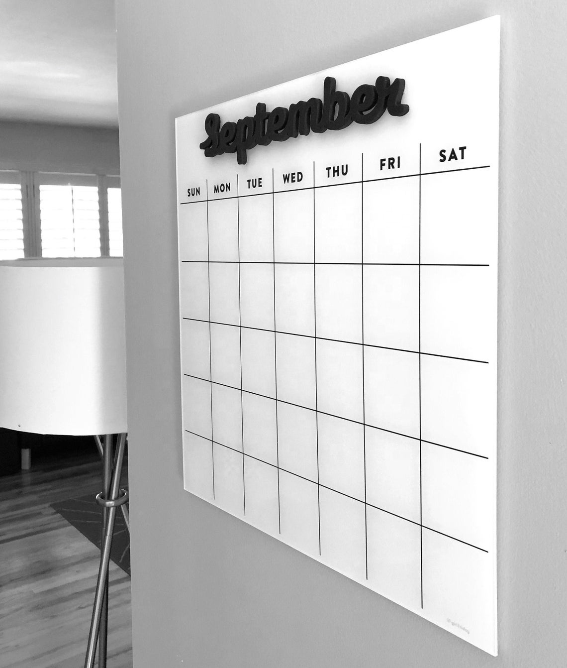 Factory wholesale SMALL Magnetic Acrylic calendar Lucite calendar wall calendar