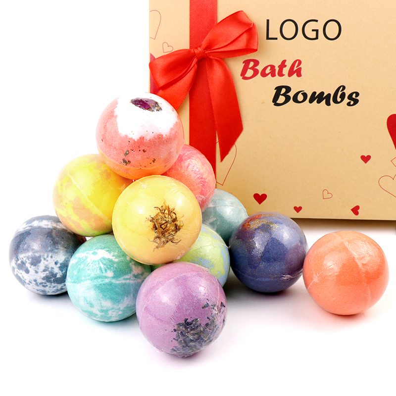 Factory supplies handmade Colorful Bath Fizzies 100% nature bubble bombs fizzies