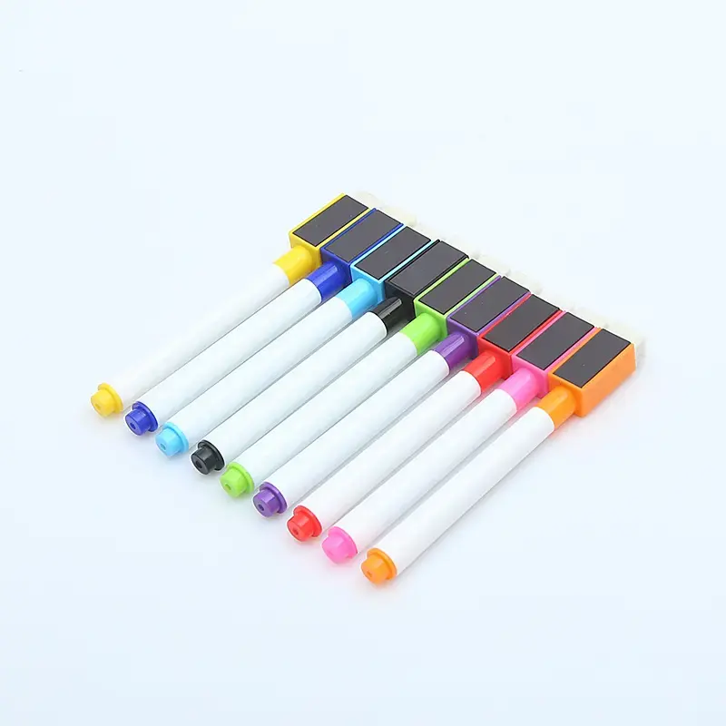 Magnetically attracted smart empty dry whiteboard marker pen writing