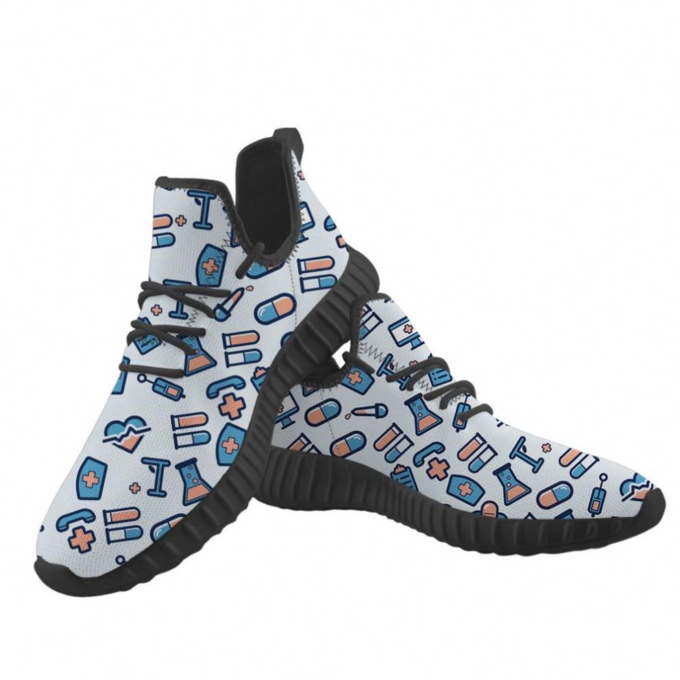 Factory Direct OEM Custom Sneakers Cute Nurse Pattern Women Trainers Tenis Outdoor Walking Sports Shoes