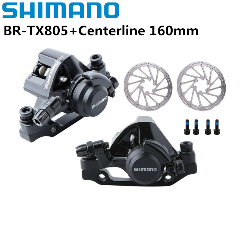Горных велосипедов SHIMANO турнир TX BR-XT805 механические дисковые тормоза AVID G3 Centerline160mm ротора шесть ногтей диски для MTB велосипеда