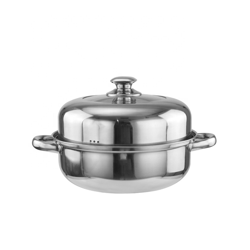 Double Soup Steamer Pot 28cm Housewares Kitchenware Non Stick Cookware Set