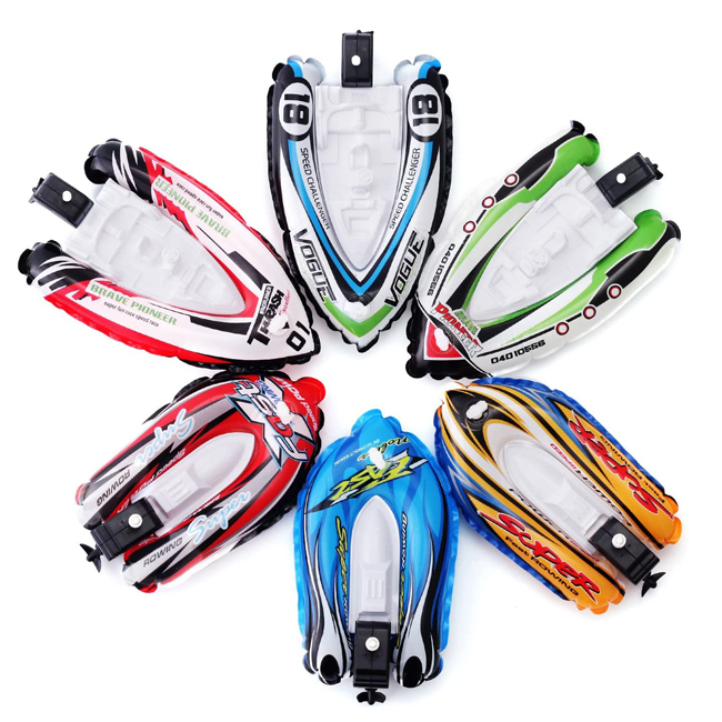 Wind up toy inflatable boat multi styles 3 color mixed funny wind up boat toy with air pump