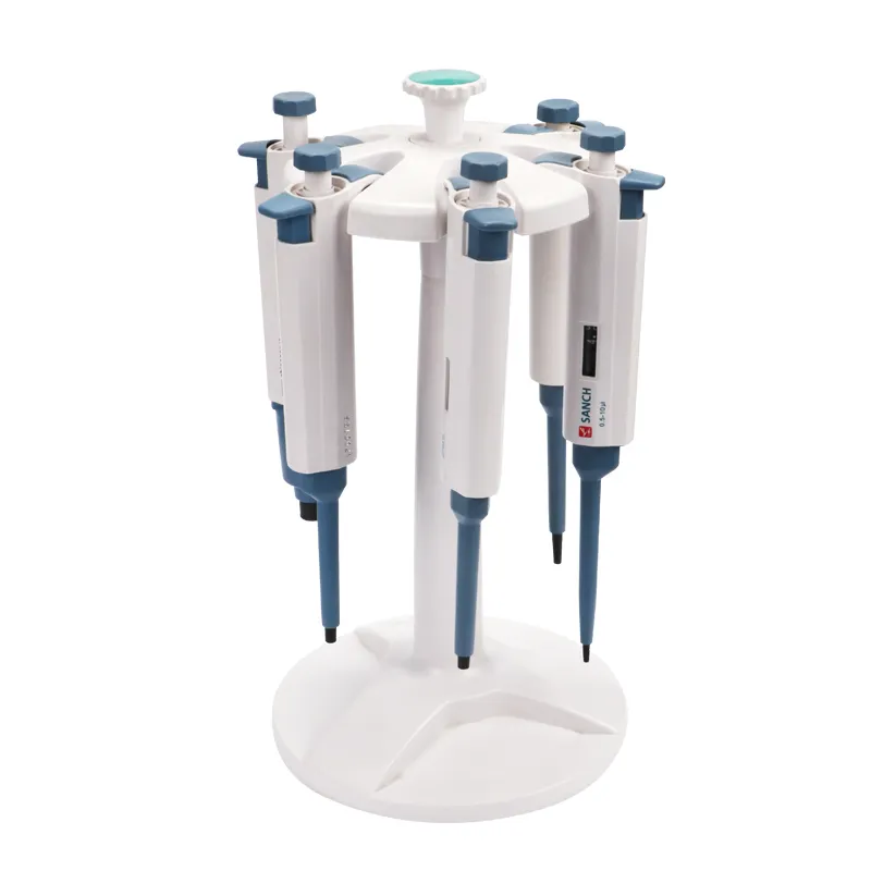 Laboratory Pipette Rack Stand freely rotating stand For 6 pcs different Brand micropipette