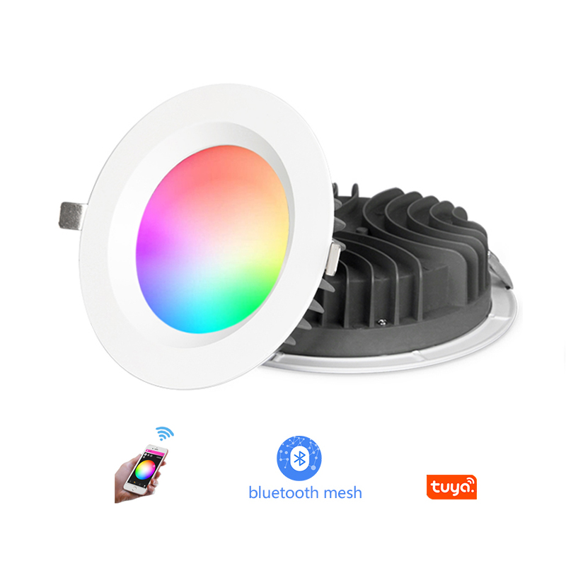Ce внутренний отель, алюминий bt cct wifi Регулируемый сменный cob rgb антибликовый умный Встраиваемый светодиодный потолочный светильник