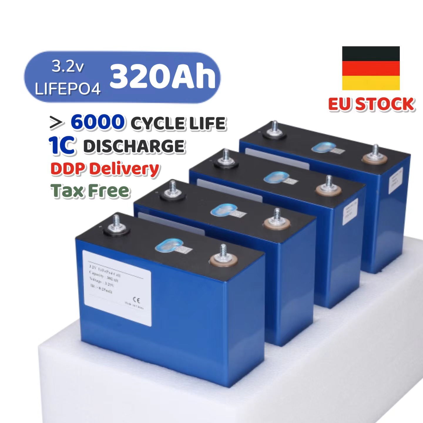 Призматическая литиевая батарея класса А 3,2 В Lifepo4 320 Ач Lfp, солнечная батарея Lf304 300 304 Ач 300ач 302ач 310ач 304ач 320ач Lifepo4, батареи