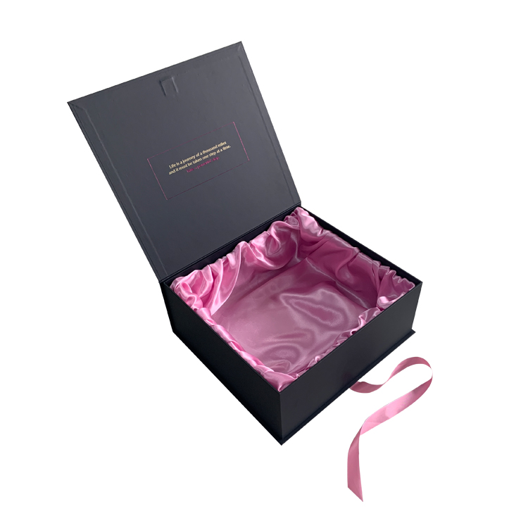 Custom Private Label Luxury Cardboard Book Shaped Silk Satin Lined Human Weave Wig Hair Extension Packaging