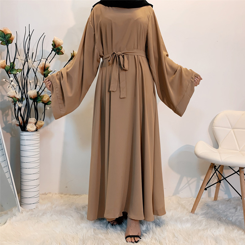 Abaya Дубай Турция однотонный цвет простой скромный кафтан Исламская одежда Abaya мусульманские платья для женщин
