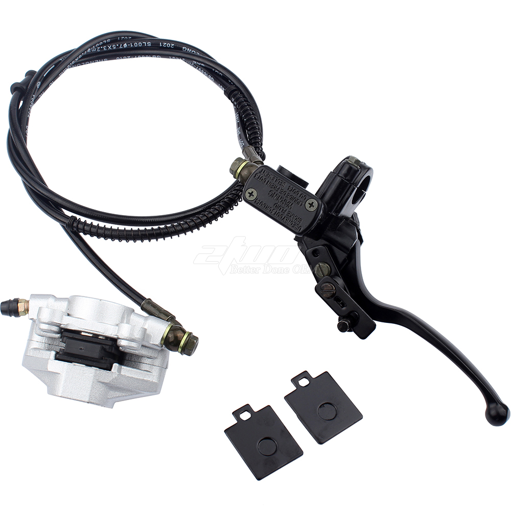 Rear Hand Hydraulic Disc Brake Master Cylinder Caliper Assembly With brake pad Fit for 125cc 150cc 250cc Quad Dirt Bike ATV Dune