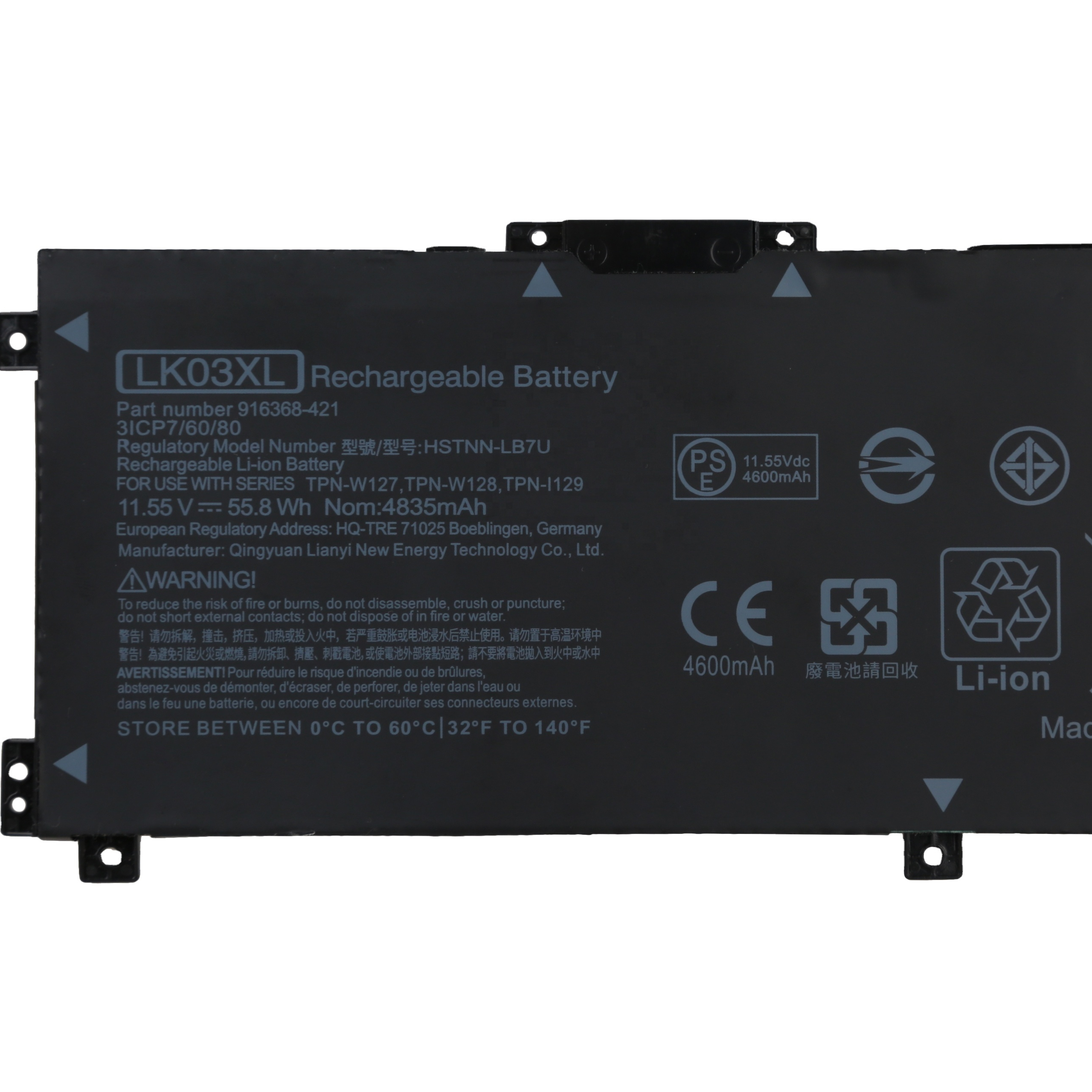 Compatible Laptop Battery for HP Envy X360 15-BP000 15M-BP000 15M-BQ1XX TPN-W127 TPN-W12