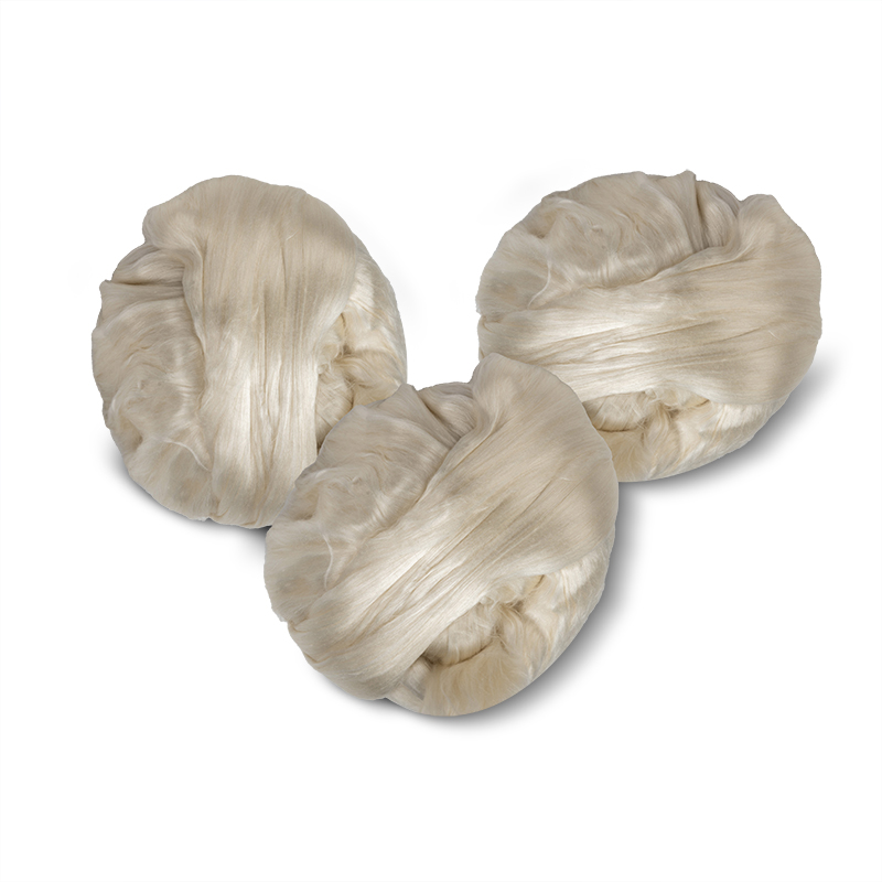 Good flexibility factory direct sale pure natural 100% B2+ mulberry silk sliver silk fibe