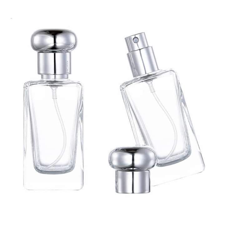 Пустые прозрачные квадратные многоразовые флаконы Jo Malone, 30 мл, стеклянная бутылка-распылитель с алюминиевым атомайзером для ароматов
