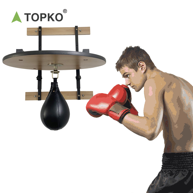 TOPKO Тяжелая Толстая деревянная боксерская платформа Регулируемая скорость рефлекса мяч Пробивной мешок боксерская скорость тренировочный мяч платформы