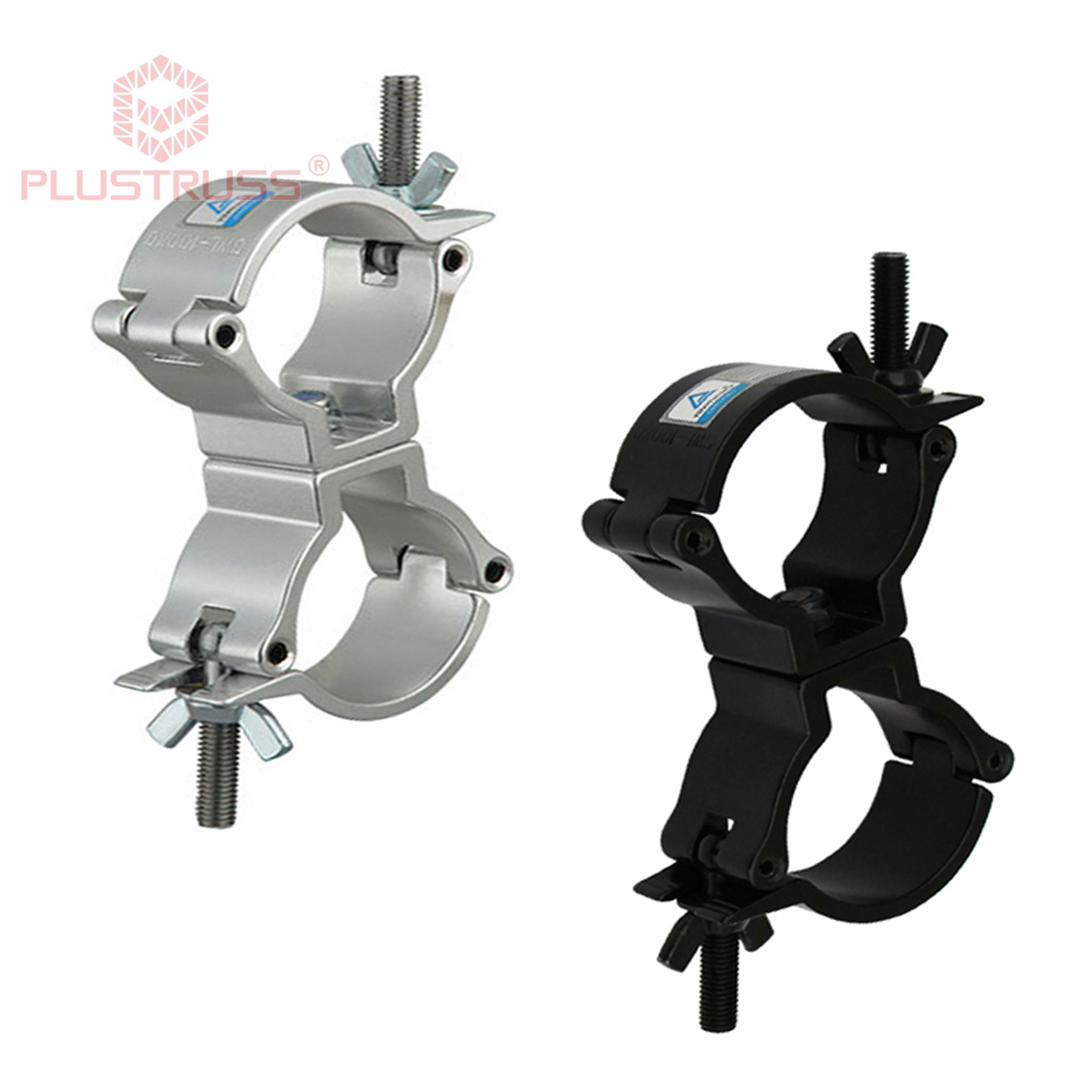 Tube 48-51mm Load 100kg Pipe Clamp Truss Hook Aluminum Stage Lighting Truss Clamp Hook Mini 360 Swivel 5002