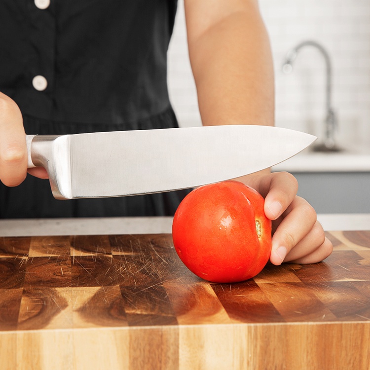 amazon hot sellings wooden blocks custom logo stainless steels marble kitchen knives knife
