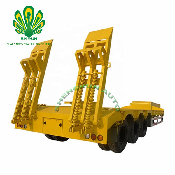 Low Price Factory Heavy Duty 60 tons Low loader Truck Semi Trailer for sale