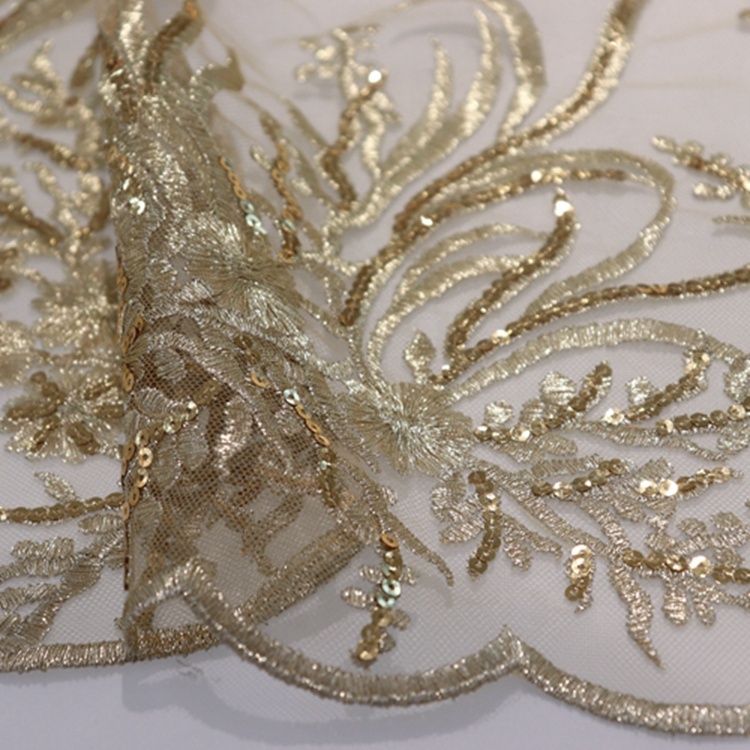 Hot selling products flat fireworks embroidered tulle white st yarn lace fabric bridal