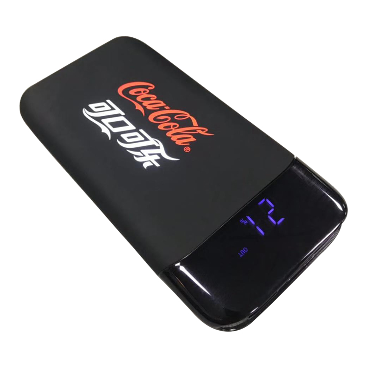 2020 amazon горячая Распродажа логотип ладони светящийся 10000mah полимерный встряхивающий контроль мобильный банк питания для телефона huawei