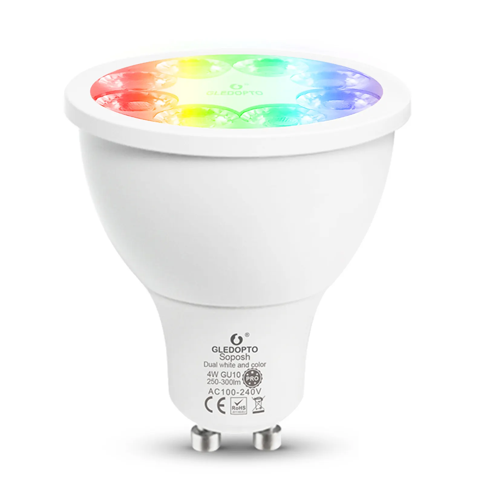 Gu10 Led Bulb Gledopto Zig Bee Smart Phone App Control RGB CCT Led Light Bulb GU10 With Amazon Alexa Voice Control 4W Bulb