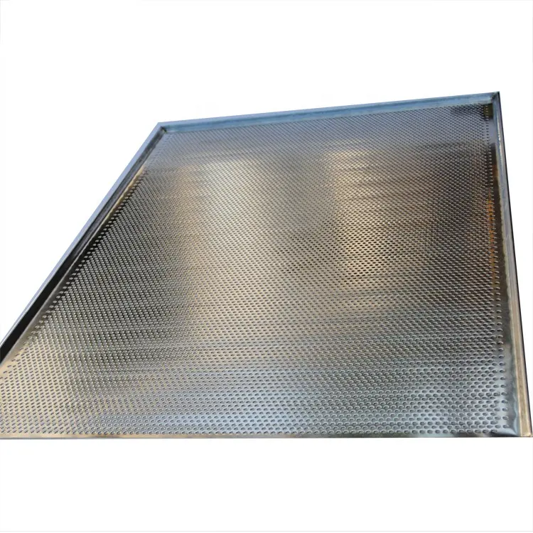 High Quality 800x600 660x450 600x400 Fine Mesh Stainless Steel Perforated Metal Sheet Trays For Baking Drying Cooling Industries