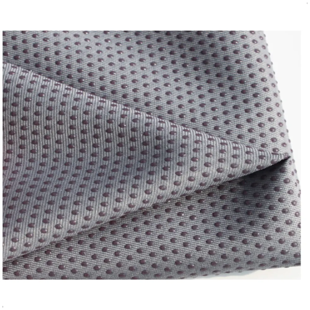 polyester dotted anti non slip resistant fabric for slippers and shoes pvc yoga sofa mat fabric