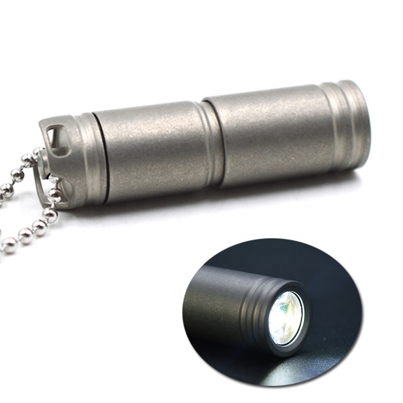 Mini outdoor camping light titanium LED flashlight