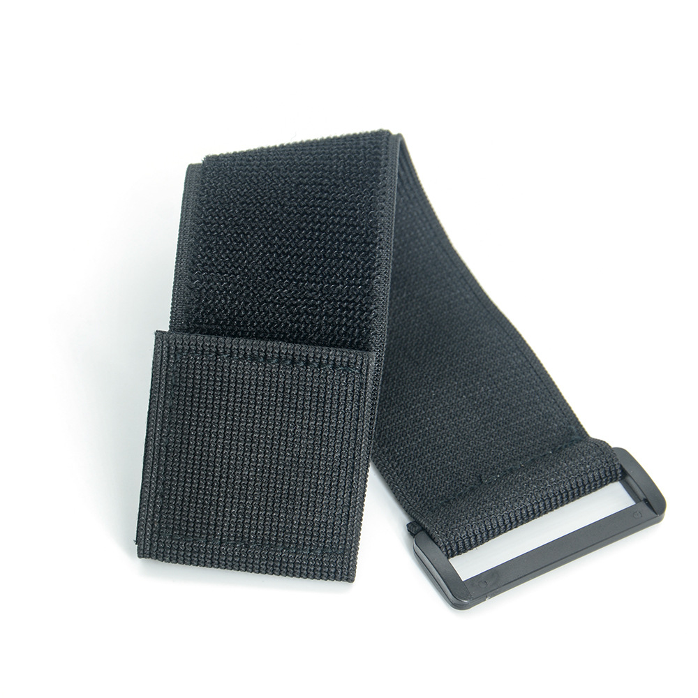 2021 High Quality Klettband Nylon Elastic Belt For Headband Wristband With Buckle Black Elastic Hook And Loop Strap