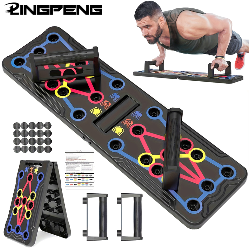 Foldable Gym Training Device Muscle Grip PP Push-Up Rack Board Bar Set for Waist Abdomen Exercise Sports Entertainment Product