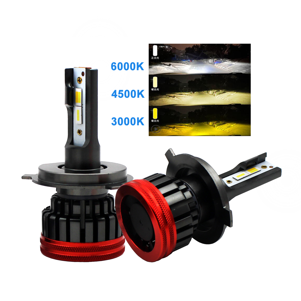 110W 22000LM F5S LED Headlight Bulb 9005 9012 H1 H11 H7 H4 3 Color Yellow White 3000K 4300K 6000K Automotive Parts Auto Lights
