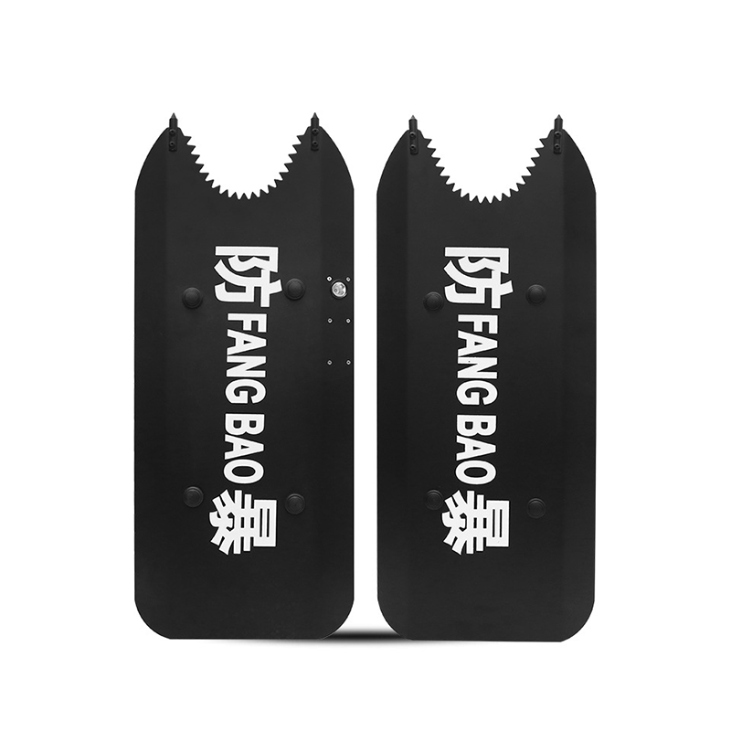 U shape spike styled riot shield Aluminum alloy arm shield no lights