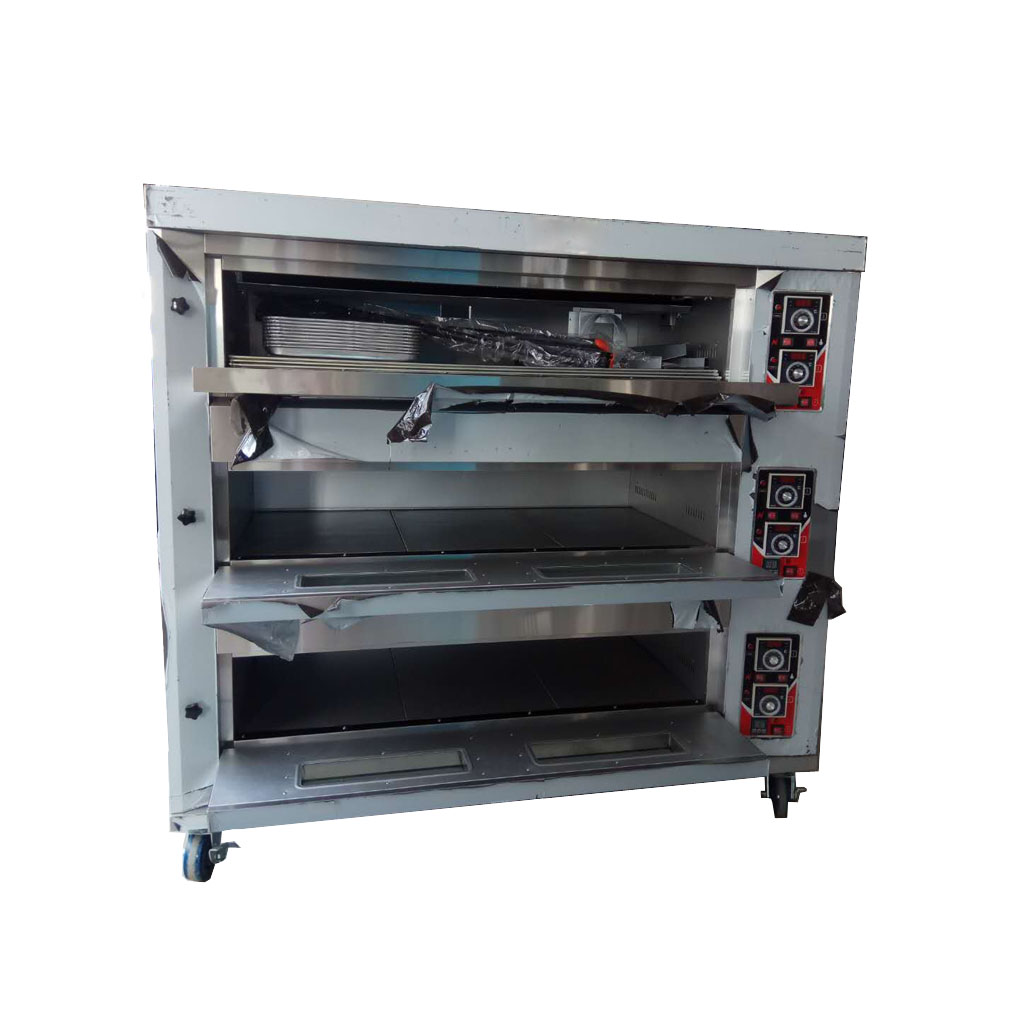 Top sale! Well-designed 430 SS Commercial 9 tray automatic gas oven for bread /pizza oven/baking oven