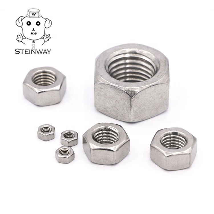 SS304 SS316 Нержавеющая сталь A2 A4 Inox Din934 Iso4032 Шестигранная гайка M1.6 M2 M2.5