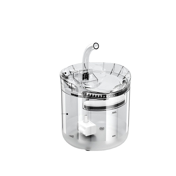 2L Cat Automatic Water Fountain Drinker Smart Transparent Circulating Filter Cat Dog Puppy Pet Water Dispenser Drinking Bowl